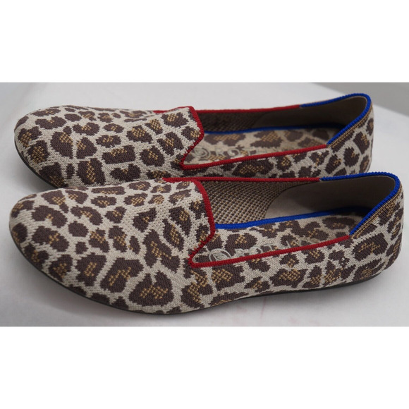 ROTHY’s Womens The Loafers Mocha Spot Flat Shoes Animal Print Leopard Size 9 - Picture 3 of 11